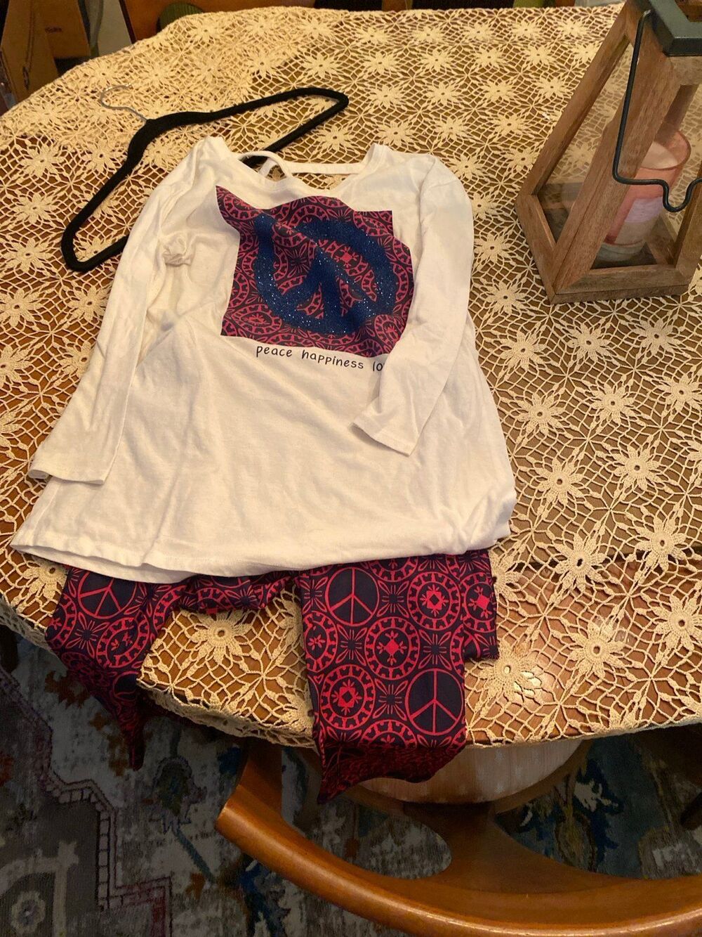 Justice girls yoga set size XL